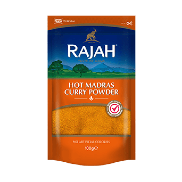 Rajah Hot Madras Curry Powder 100 Grams (3.53 OZ)