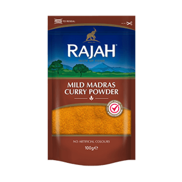 Rajah Foods Mild Madras Curry Powder 100 Grams (3.5 OZ)