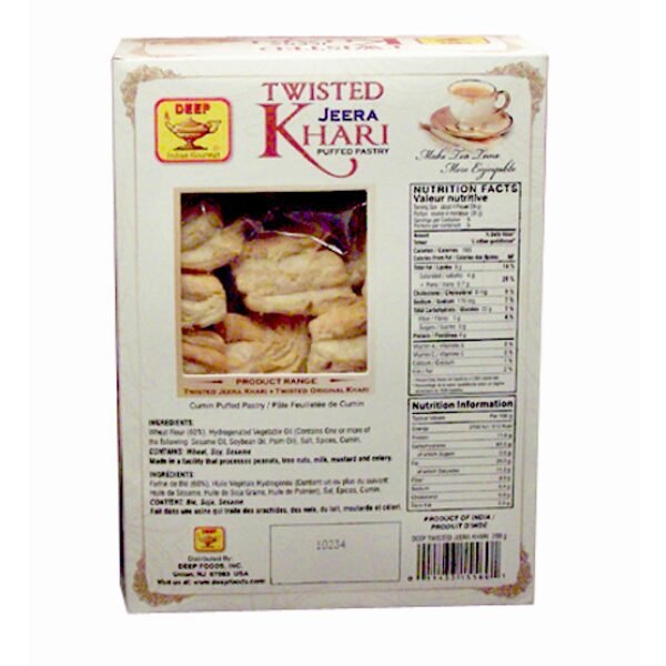 Deep Twisted Jeera Khari Puffed Pastry 7 OZ (200 Grams)