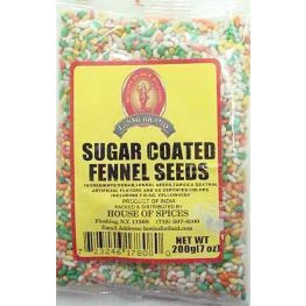 Laxmi Sugar Coated Fennel Seeds 7 OZ (200 Grams)