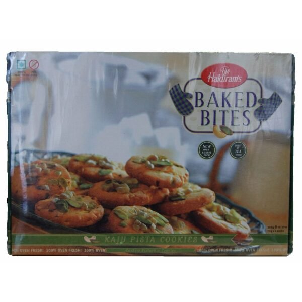 Haldiram's Kaju Pista Cookies Baked Bites 225 Grams (8 OZ)