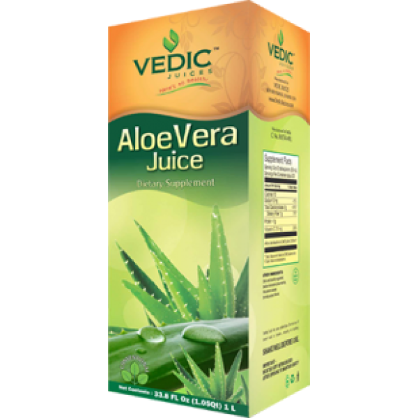 Vedic Juices Aloe Vera Juice 33.8 FL OZ (1.05 QT) 1 Liter