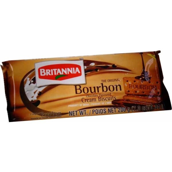 Britannia The Original Bourbon Cream Biscuits (Chocolate) 200 Gm