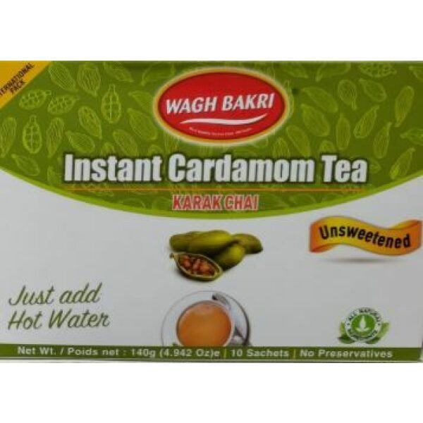 Wagh Bakri Instant Cardamom Tea Unsweetened 140 Grams