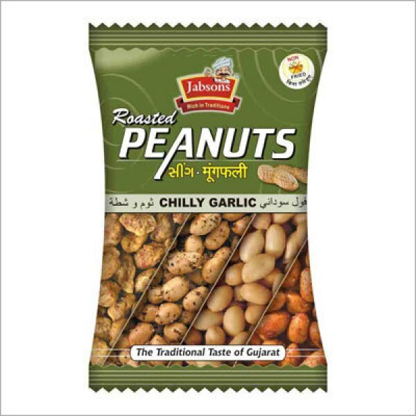 Jabsons Chilly Garlic Peanuts (Roasted) 140 Grams (4.9 OZ)