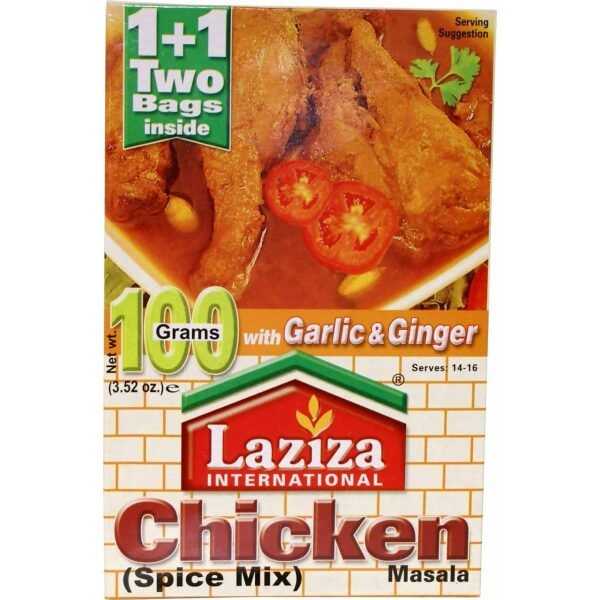 Laziza Chicken Masala with Garlic & Ginger (Spices Mix) 100gm