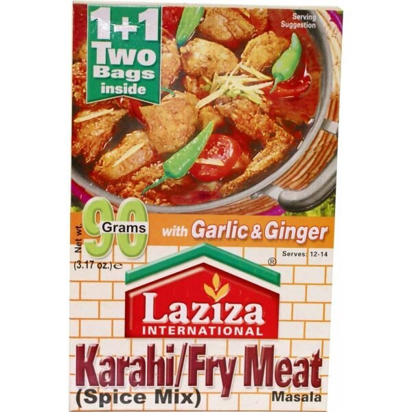 Laziza Karahi Fry Meat Masala Spice Mix 90 Grams (3.17 OZ)