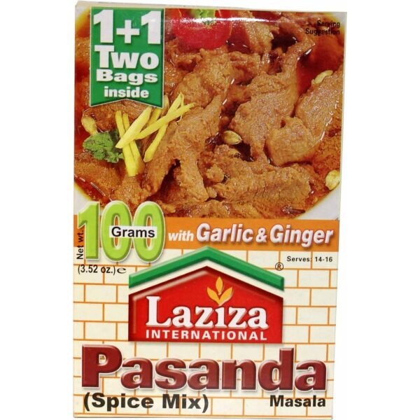 Laziza Pasanda Masala with Ginger & Garlic (Spice Mix) 100 Grams