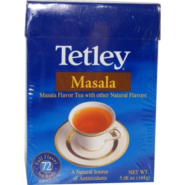 Tetley Masala 72 Tea Bags 5.08 OZ (144 Grams)