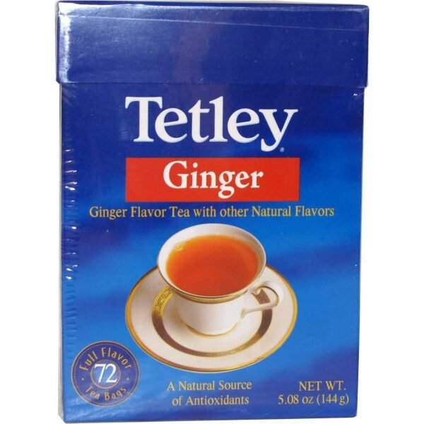 Tetley Ginger 72 Tea Bags 5.08 OZ (144 Grams)