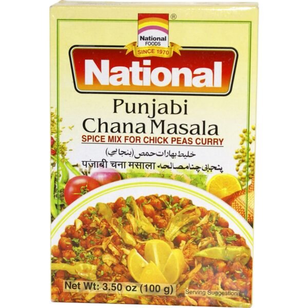 National Punjabi Chana Masala Spice Mix for Chickpeas Curry 100 Gm