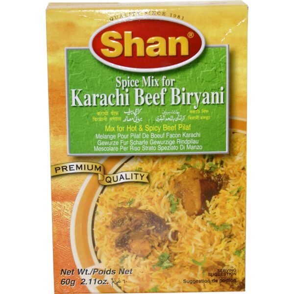 Shan Spices Mix For Karachi Beef Biryani 60 Grams (2.11 OZ)