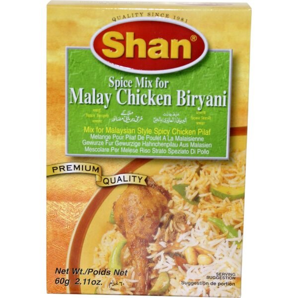 Shan Malay Chicken Biryani Malaysian Masala Spice Mix 60 Gm