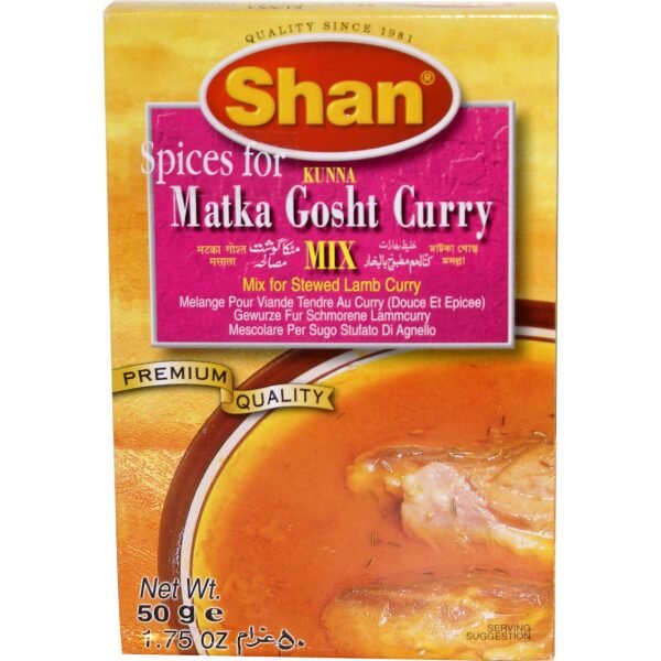 Shan Kunna Matka Gosht Curry Masala Mix for Stewed Lamb Curry 50 Gm