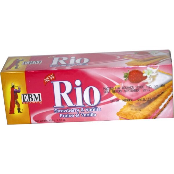 EBM Rio Strawberry & Vanilla Biscuit 128 Grams (4.52 OZ)