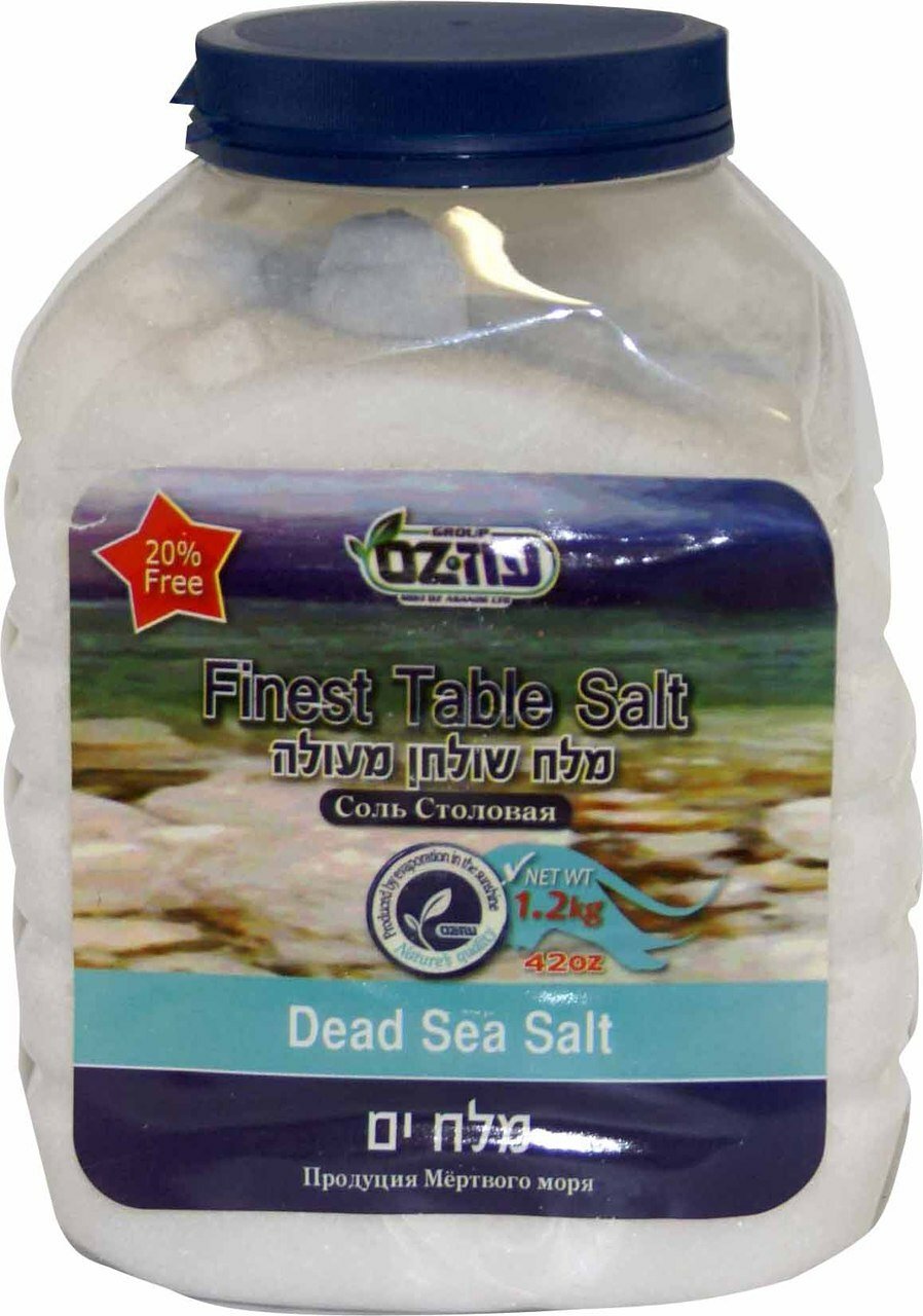 Dead Sea Salt Finest Table Salt 1200 Grams (42 OZ) 1.2 KG