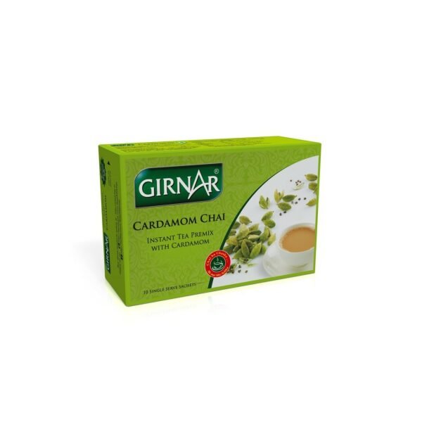 Girnar Instant Tea Premix with Cardamom Chai 10 Sachets (220 Grams)