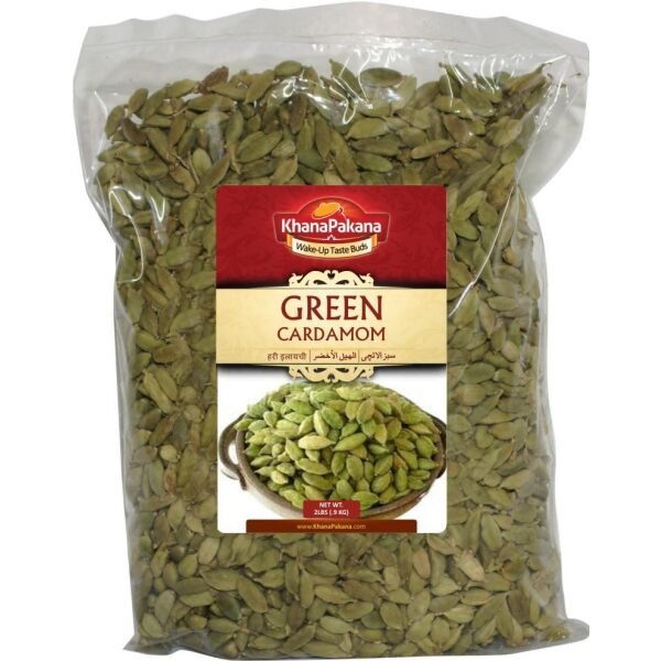 Green Cardamom Sabz Elaichi KhanaPakana Brand 2 LBS (0.9 KG)