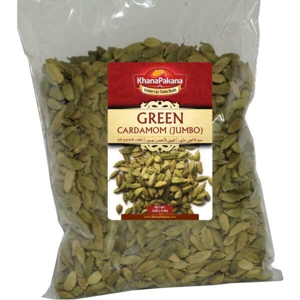 Green Jumbo Cardamom Sabz Elaichi KhanaPakana Brand 2 LBS (0.9 KG)