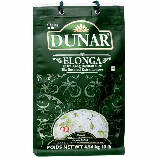 Dunar Elonga Extra Long Basmati Rice 10 LB