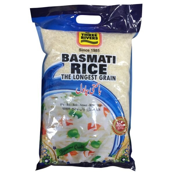 Three Rivers The Longest Grain Basmati Rice 10 LB