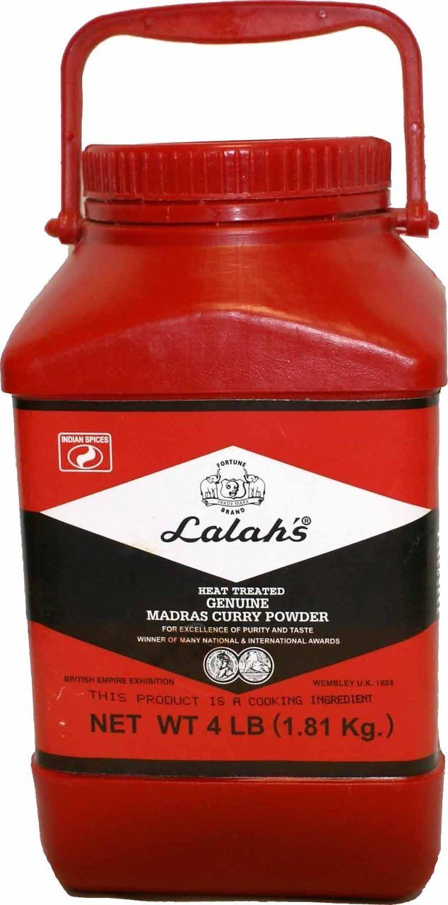 Lalah's Madras Curry Powder Genuine Lalah's Fortune Brands 3LBs 1.36Kg