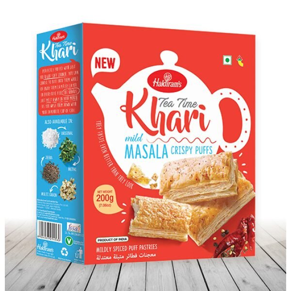 Haldiram's Khari Mild Masala Crispy Puffs 7 OZ (200 Grams)