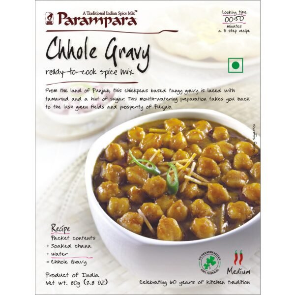 Paramapara Chhole Gravy Ready to Cook Spice Mix 80 Grams (2.8 OZ)