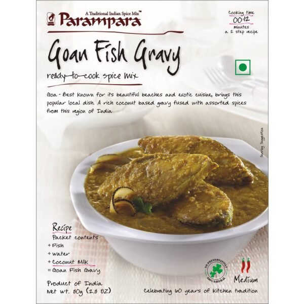 Parampara Goan Fish Gravy Ready to Cook Spice Mix (Medium) 80 Gm
