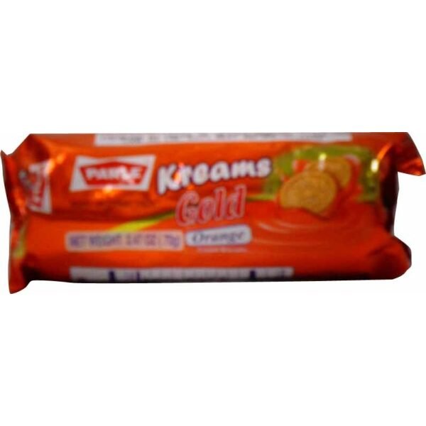 Parle Kreams Gold Orange Biscuits 80 Grams (2.8 Oz)