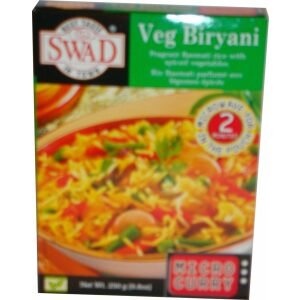Swad Veg Biryani Basmati Rice with Spice Vegetables 8.8 OZ (250 Grams)