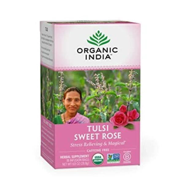 Organic India Tulsi Sweet Rose 18 Infusion Bags