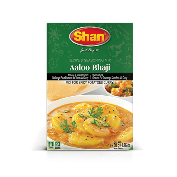 Shan Aaloo Bhaji Curry Mix For Spicy Potatoes Curry 50 Grams (1.75 OZ)