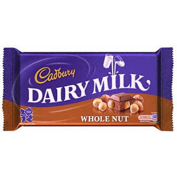 Cadbury Dairy Milk Whole Nut Chocolate 95 Grams