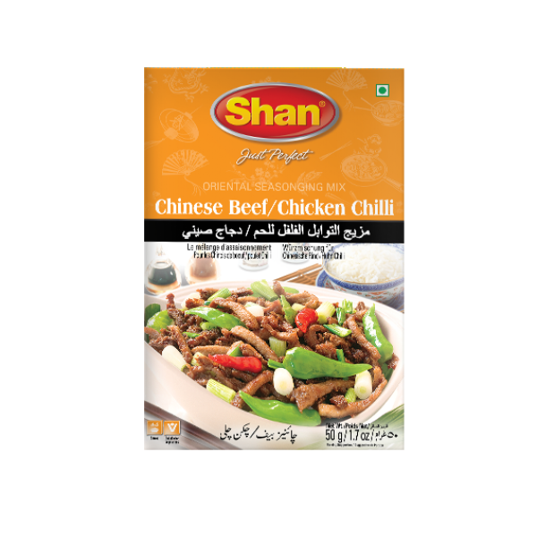 Shan Oriental Seasoning Mix Chinese Beef & Chicken Chilli 50 Grams