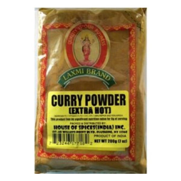 Laxmi Curry Powder-Extra Hot 7 OZ (200 Grams)