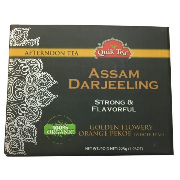 Quik Tea Organic Assam Darjeeling Tea 225 Grams