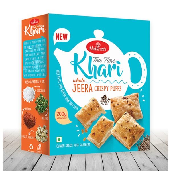 Haldiram's Khari Whole Jeera Crispy Puffs 7 OZ (200 Grams)