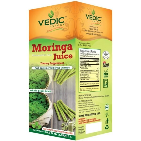 Vedic Juices Moringa Juice 16.9 FL.OZ (500 ML)