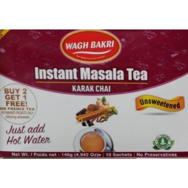 Wagh Bakri Instant Masala Chai Unsweetened (140 Grams)