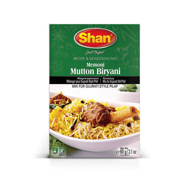Shan Memoni Mutton Biryani for Spicy Lamb Pilaf 60 Grams (2.11 Oz)