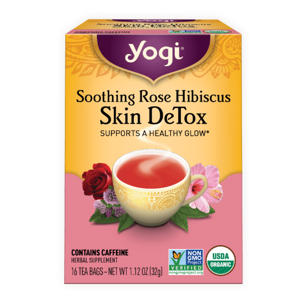 Yogi Soothing Rose Hibiscus Skin DeTox 16 Tea Bags