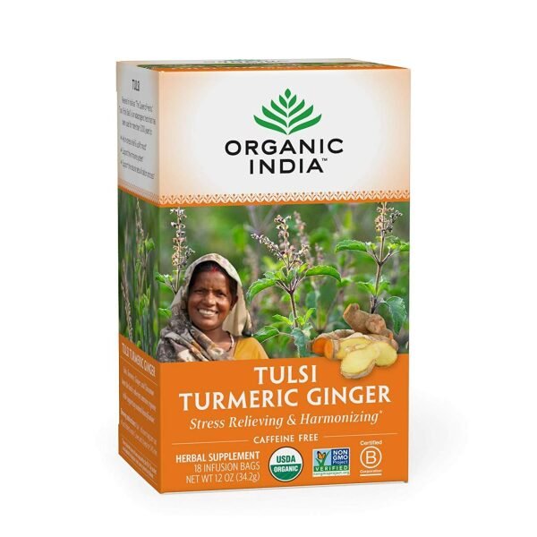 Organic India Tulsi Turmeric Ginger 18 Infusion Bags